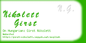 nikolett girst business card